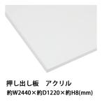 アクリルシート アクリル板 押し出し板 約横2440mm×縦1220mm×厚8mm 無色透明 原板 アクリルボード 押し出し製法 ボード クリア