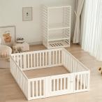 ショッピングベビーサークル OSJ ベビーサークル 内径180*200cm 変形可能 収納棚へ変身可能 扉付き ベビーゲート ベビーフェンス プレイヤード 簡単組立 柵 キ