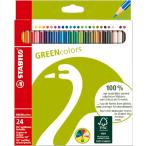 スタビロ 色鉛筆 グリーンカラー 24色 6019-2-24