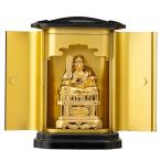 仏像 日蓮上人(純金メッキ) PC厨子入り_『日蓮宗』 立正大師 高岡銅器 (にちれんしょうにんpcZ