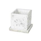 ダルトン(Dulton) 園芸用品 ソリッド プランター キューブ ラフグレー Lサイズ 底穴あり SOLID PLANTER CUBE ROUGH GRAY A655-758LRG