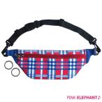 Yahoo! Yahoo!ショッピング(ヤフー ショッピング)PINK ELEPHANT HIP BAG（ヒップバッグ）カラー：TRY.CHK（トライチェック）ウェット素材のウエストポーチ（バック ポーチ ケース　ジョギング　ラン　マラソン