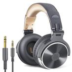 OneOdio Pro10 モニターヘッドホン 50mmドライバー 有線 DJ用 ヘッドホン 密閉型 楽器練習 ミキシング レコーディング (グレー)