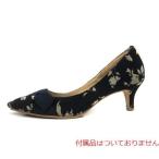 Yahoo! Yahoo!ショッピング(ヤフー ショッピング)Le Talon（ルタロン） パンプス ハイヒール 花柄 リボンモチーフ 23.5cm 紺 ネイビー /Y 中古 古着 0648