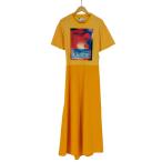 OKIRAKU(オキラク) バックオープン異素材ドッキングワンピース レディース FREE  中古 古着 0230