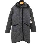 LAVENHAM(ラベンハム) コーディロイ パイピング フーデッド キルティング コート レディース J 中古 古着 0324