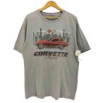 USED古着(ユーズドフルギ) NEWPORT BLUE アメ車 プリント クルーネックTシャツ メンズ 中古 古着 0425