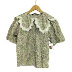 ZARA(ザラ) 花柄 ピーターパンカラー フリルブラウス レディース  USA S 中古 古着 0705