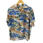 ショッピングused USED古着(ユーズドフルギ) 総柄アロハシャツ ビーチ ヨット  メンズ 表記無  中古 古着 0414