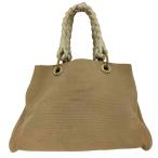 BOTTEGA VENETA(ボッテガヴェネタ) イントレチャート  編み込みハンドル  キャンパストート 中古 古着 0948