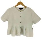 ショッピングzara ZARA(ザラ) ぺプラムニットジャケット レディース import：S  中古 古着 0447
