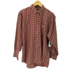 Stussy(ステューシー) 90s MADE IN USA ロゴ刺繍 チェック柄 BD 長袖ネルシャツ  中古 古着 0204