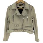 ショッピングzara ZARA(ザラ) スエード ダブル ライダース  ジャケット レディース import：M  中古 古着 0923