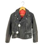 USED古着(ユーズドフルギ) 裏地キルティング ロンジャン ライトニング型ダブルライダースジャケット メ 中古 古着 0344