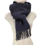 POLO RALPH LAUREN(ポロラルフローレン) ウールナイロン混紡 ポニー刺繍マフラー メンズ  中古 古着 0843