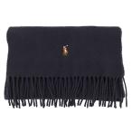 POLO RALPH LAUREN(ポロラルフローレン) マルチポニー 刺繍 フリンジ ウール マフラー  中古 古着 0926