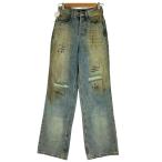 ショッピングused USED古着(ユーズドフルギ) {{BANGON}} ダメージ加工デザインデニムパンツ メンズ 表記無  中古 古着 0744