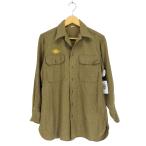 U.S. ARMY( You es Army ) 40S тарелка кнопка вставка имеется шерсть off .sa- рубашка la маленький .-do б/у б/у одежда 0327