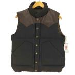 ショッピング古着 HOUSTON(ヒューストン) ヨークレザーダウンベスト メンズ JPN：L  中古 古着 0630