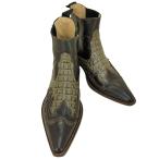 ショッピングused USED古着(ユーズドフルギ) TRAKAR'S クロコ切替 ウエスタン ヒール ブーツ メンズ  9 中古 古着 0223