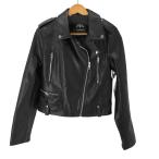 ショッピングzara ZARA(ザラ) フェイクレザー ダブル ライダースジャケット レディース import：M  中古 古着 0727