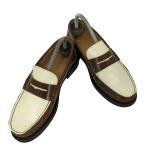 ショッピングzara ZARA(ザラ) CONTRAST LEATHER LOAFERS  コントラスト ローファー メンズ E 中古 古着 0922