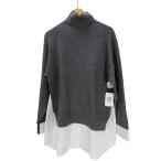 ショッピングzara ZARA(ザラ) コンビポプリンニットセーター レディース import：M  中古 古着 0510