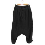 ショッピング古着 BLACK COMME des GARCONS(ブラックコムデギャルソン) ラメステッチウールサルエルパン 中古 古着 0924