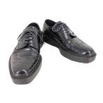 PRADA(プラダ) メダリオン ウイングチップ カーフダービーシューズ メンズ  6 1/2 中古 古着 0704