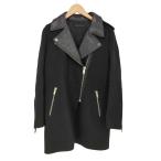 ショッピングzara ZARA(ザラ) ラムレザー ウール ロングライダースジャケット レディース import：L  中古 古着 0107