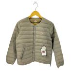 DANTON(ダントン) クルーネックインナーダウンジャケット ノーカラー ロゴ ワッペン レディース   中古 古着 0804