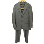 LES MUES(re Mu ) AOKI шерсть Blend воздушный прохладный жакет + брюки омыватель brus б/у б/у одежда 0943