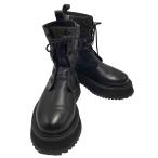 ショッピングzara ZARA(ザラ) サイドジップ レザー 厚底 ブーツ レディース  41 中古 古着 1242