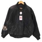 USED古着(ユーズドフルギ) DUALCONTROL 本革 レザー エンブレム ロゴ ワッペン ボンバー 中古 古着 0243