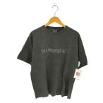 ショッピングused USED古着(ユーズドフルギ) {{Codegraphy}} ロゴ刺繍 ダークグレー クルーネック半袖Tシ 中古 古着 0923