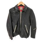 NANO universe(ナノユニバース) 裏地 キルティング シープレザー シングル ライダース ジャ 中古 古着 0329
