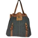 ショッピングBURBERRY BURBERRY BLUE LABEL(バーバリーブルーレーベル) デニム レザー トートバッグ レディー 中古 古着 0404