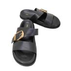 ZARA(ザラ) バックル フラットサンダル レディース EUR：37  中古 古着 0444