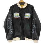 ショッピングused USED古着(ユーズドフルギ) {{GBL}} キャラクター刺繍 ベロア スカジャン メンズ JPN：XL 中古 古着 0622