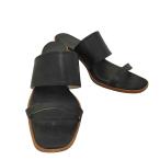 ショッピングused USED古着(ユーズドフルギ) {{_fot}} wood heel sandals_circle レザー 中古 古着 0303