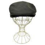 NEW ERA(ニューエラ) 合皮 フェイクレザー ハンチング キャップ ロゴ  メンズ  LARGE 中古 古着 0842