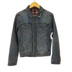 USED古着(ユーズドフルギ) デニムトラッカージャケット  袖/襟裏地チェックネル メンズ 表記無  中古 古着 0425