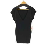 ANTEPRIMA(アンテプリマ) レーヨン混 異素材切替 ドレープVネックチュニック レディース  40 中古 古着 1109