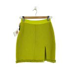 BOTTEGA VENETA(ボッテガヴェネタ) Acid Green Wool Mini Skirt レ 中古 古着 0224