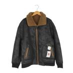 USED б/у одежда ( б/у полный gi) искусственный мутон пальто мужской import:L б/у б/у одежда 0725