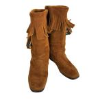 ショッピングMINNETONKA Minnetonka(ミネトンカ) フリンジスエードロングブーツ レディース  7 中古 古着 1242