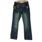 ショッピングused USED古着(ユーズドフルギ) SIX-STAR デザイン 立体裁断 デニムパンツ メンズ  32 中古 古着 0903