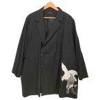 ショッピングused USED古着(ユーズドフルギ) {{BISHOOL}} ウール ギャバジン 和柄 刺繍 ダブルブレスト テ 中古 古着 0722