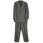 BURBERRYS( Burberry z) 80S шерсть 100% полоса двойной breast жакет & брюки б/у б/у одежда 1242