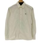 MAISON KITSUNE( mezzo n лисица ) Logo вышивка L/S кнопка down рубашка мужской 39 б/у б/у одежда 0925